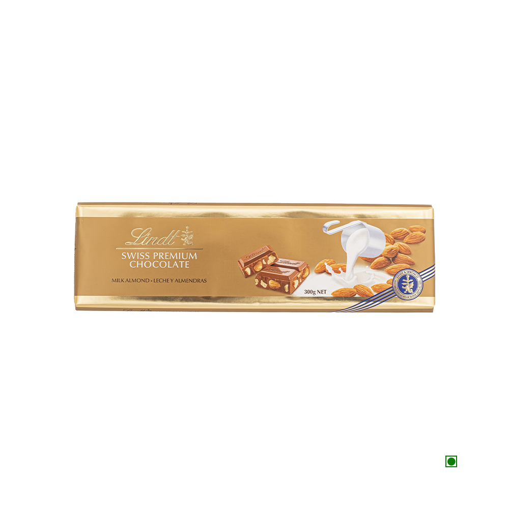 Lindt Gold Tab Milk Almond Chocolate 300g