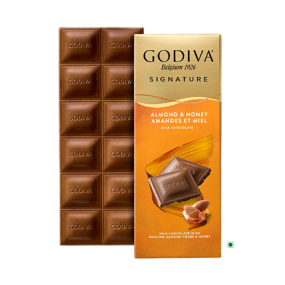 Godiva Milk Honey Almond Bar 90g