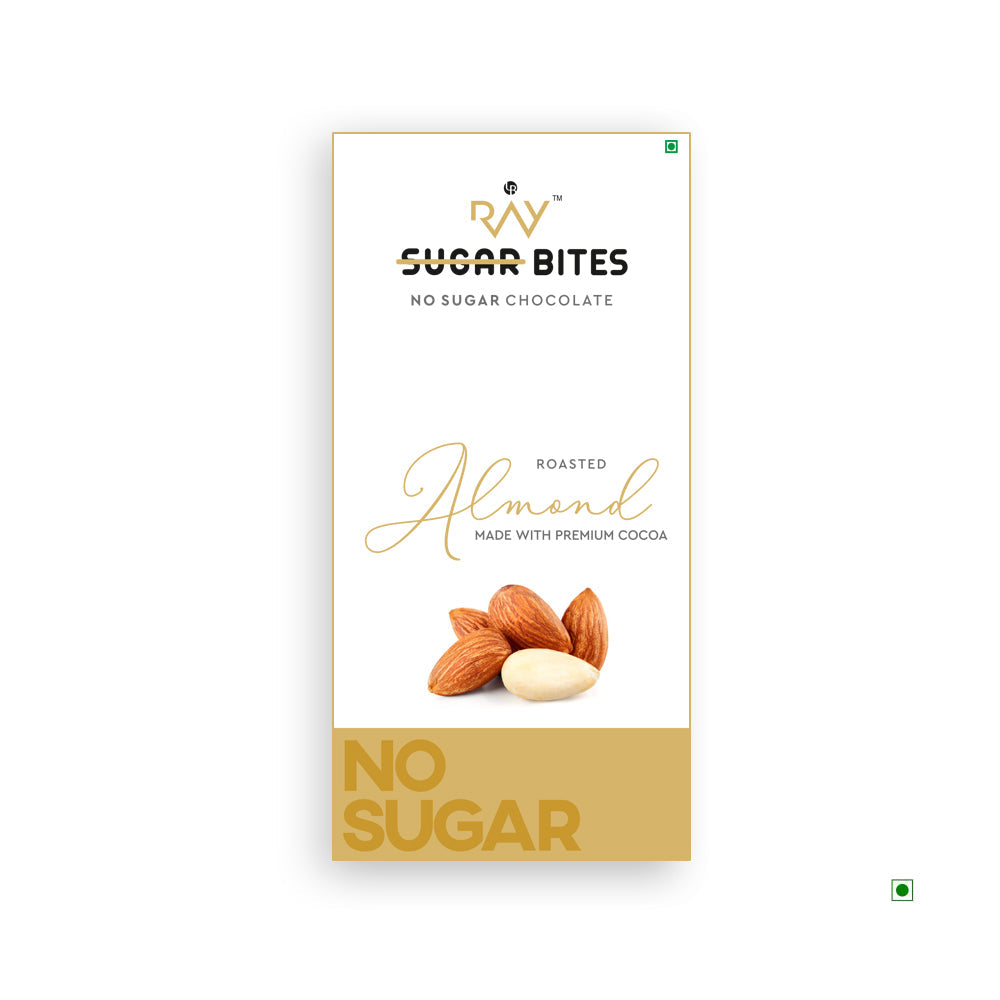 Ray No Sugar Chocolate Couverture Almond 90g