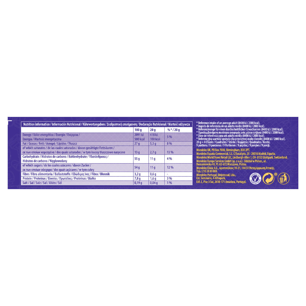 Cadbury Dairy Milk Chocolate With Fruit & Nuts Bar 180g