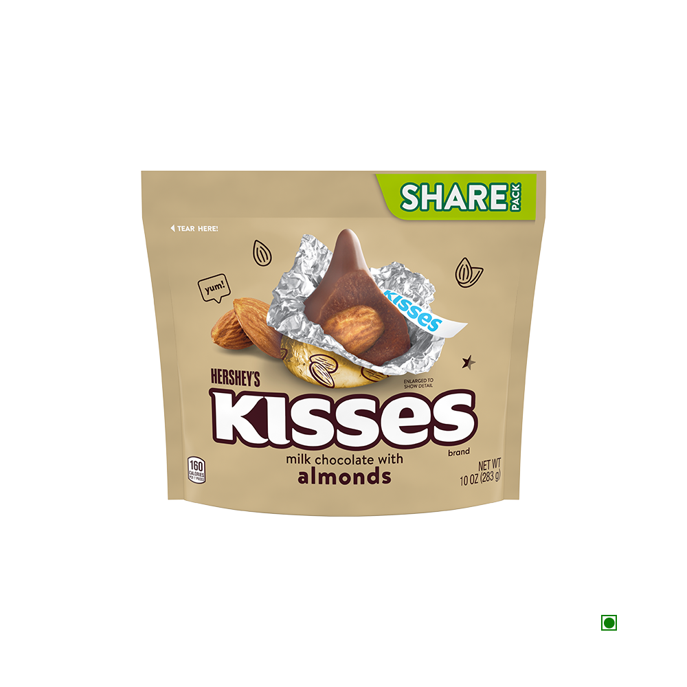 Hershey's Kisses Milk with Almonds Bag 283g