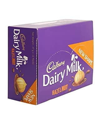 Cadbury Dairy Milk With Chopped Hazelnut With Creamy Milk Chocolate 10g × 24 Pieces (Egypt)