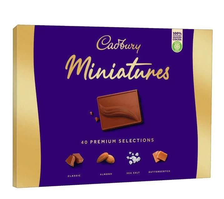 Cadbury Dairy Milk Miniatures Chocolate 40 Premium Selections 400 Gram