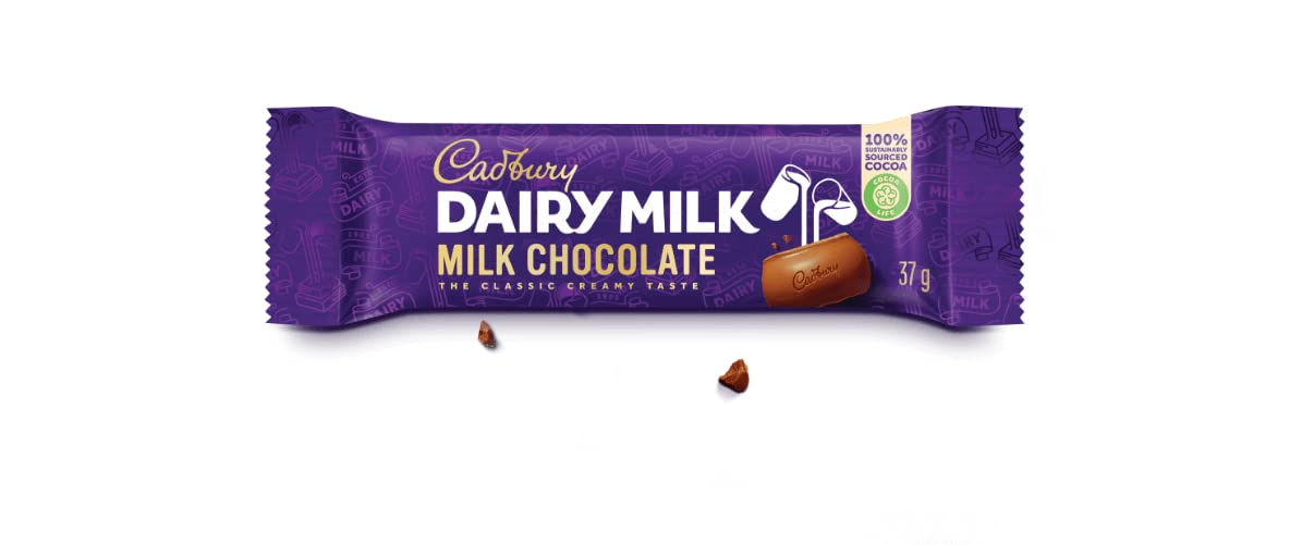 Cadbury Dairy Milk Classic Creamy Taste Milk Chocolate 35g × 12 Packs (Egypt) Box