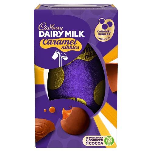 Cadbury Dairy Milk Caramel Nibbles Happy Easter Milk Chocolate With A Soft Caramel Centre 96g Gift Box (Imported)