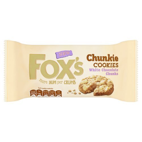 Fox's Biscuit Chunkie Cookies, White Chocolate Chunks, 180 g