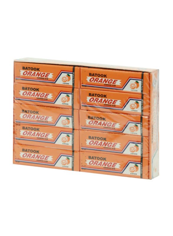 Batook 5 Sticks Orange Chewing Gum, 20 X 12.5g - Pack of 1
