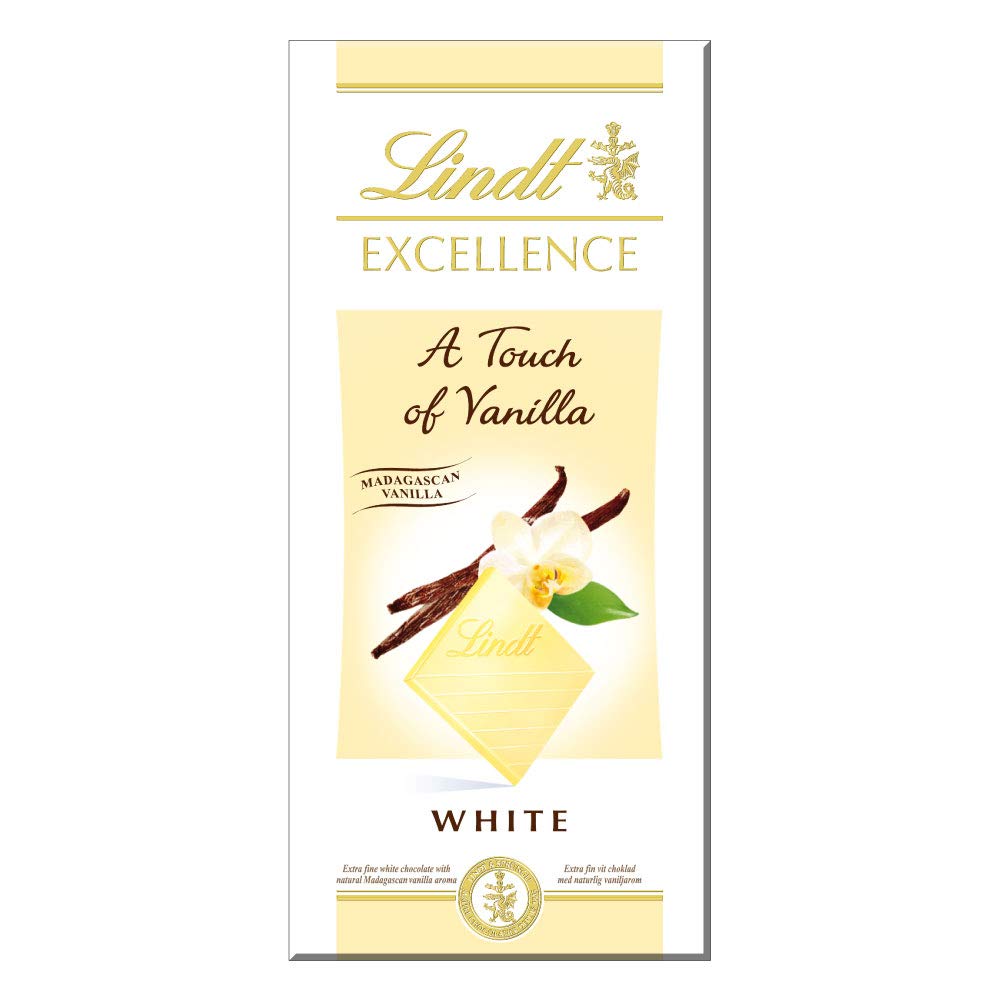 Lindt Excellence Madagascan Vanilla White Chocolate, 100 g