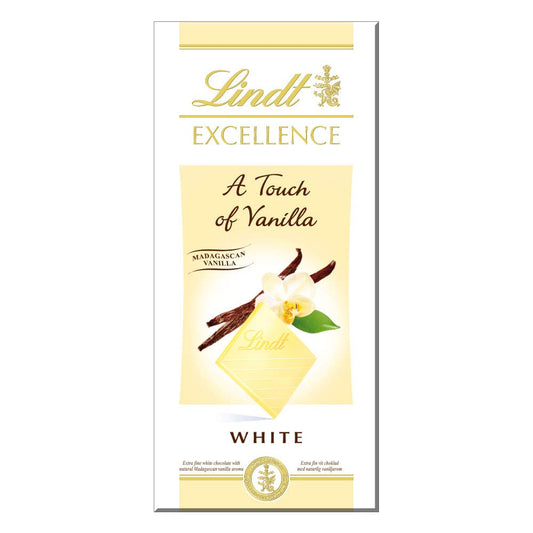 Lindt Excellence Madagascan Vanilla White Chocolate, 100 g