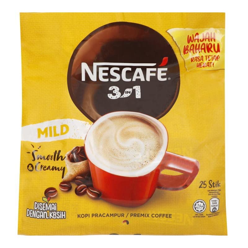 Nescafe Blend and Brew Mild Instant Premix Coffee, 20g - Pack of 25