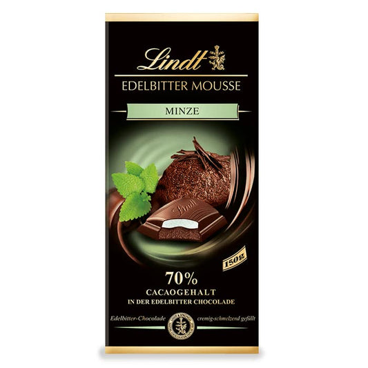 Lindt Edelbitter Mousse Minze Pouch, 150 g