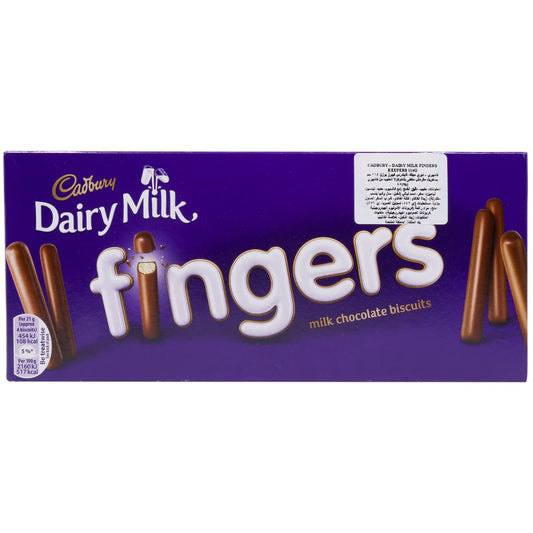 Cadbury Dairy Milk Fingers Milk Chocolate Biscuits, 114g