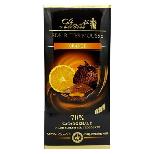 Lindt Edelbitter Mousse Orange Pouch, 150 g