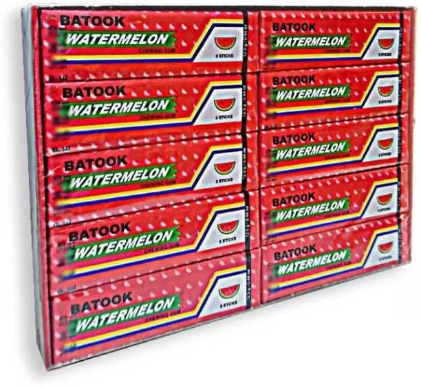 Batook Chewing Gum Watermelon Flavour 20 Sticks 250g (Imported)