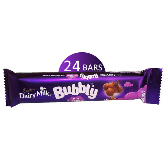 Cadbury Dairy Milk Bubbly Milk Chocolate, 24 X 28 g