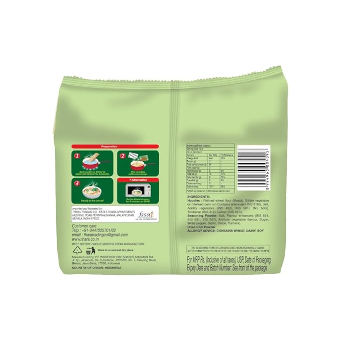 Indomie Instant Noodles Vegetables Flavor Bundle Pack of 40 (80g Each), Vegetarian, Authentic Indonesian Flavor, Quick and Easy Meal, Spicy Savory Stir-Fried Noodles (40) (Pack of 40, Vegetables)