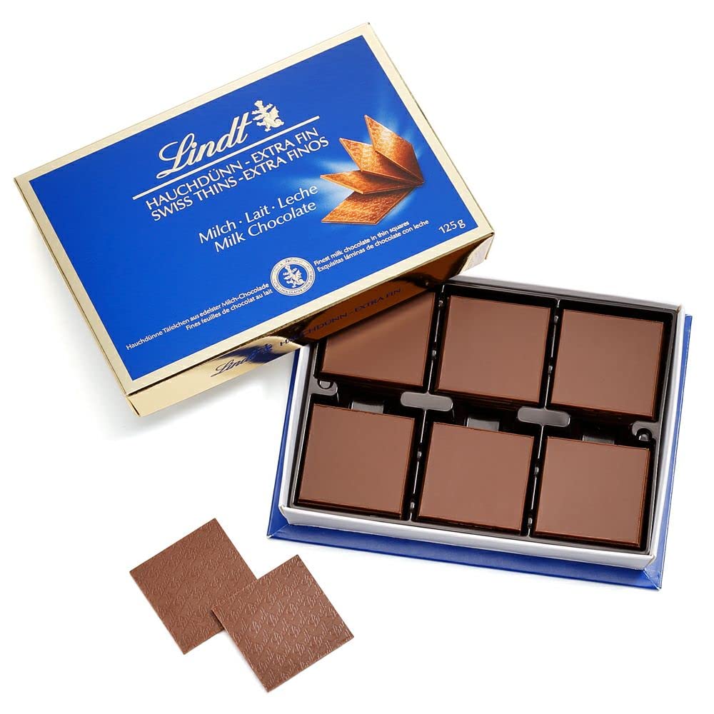 Lindt Swiss Thins, Milk, 125g