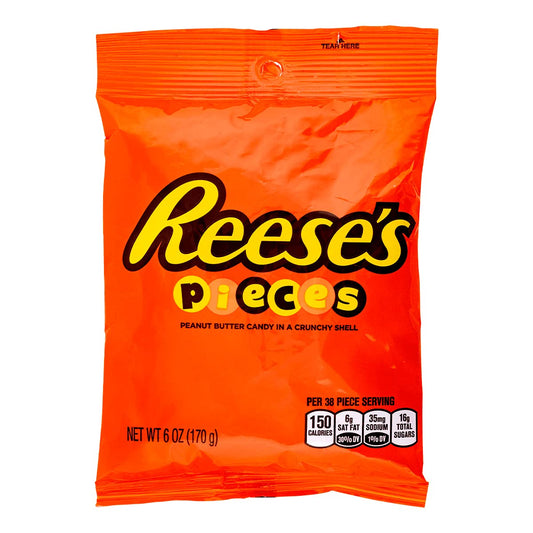 Hershey's Reese's Pieces Peanut Butter Candy in Crunchy Shell pouch, 170g