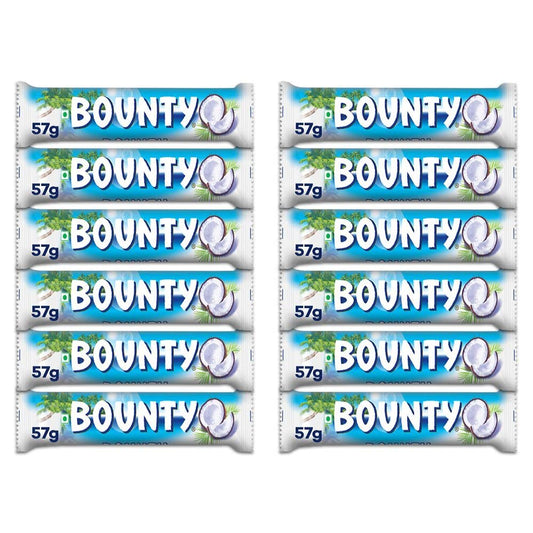 Bounty Coconut Chocolate Bar 57g Pack of 12