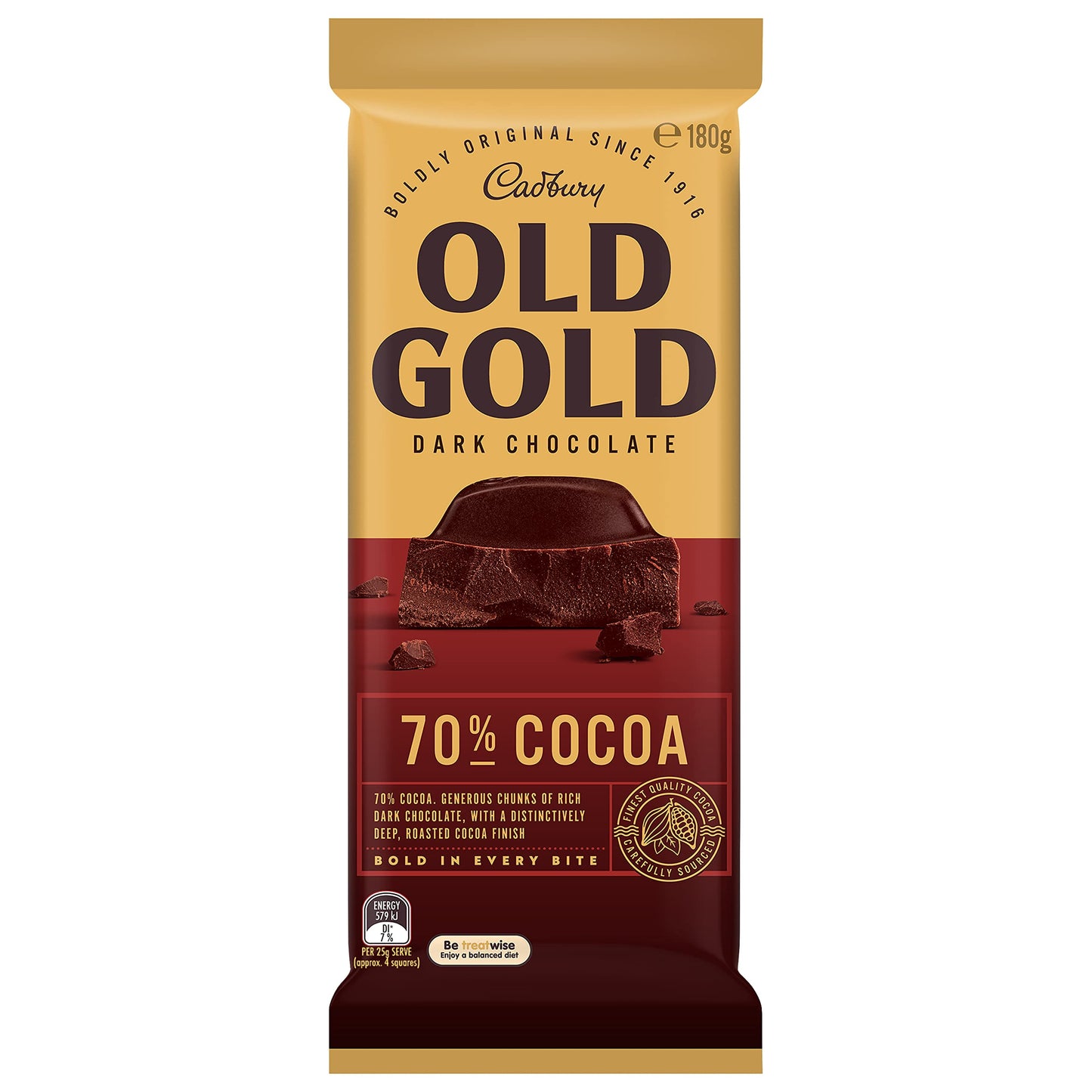 Cadbury Old Gold 70% Cocoa Chocolate, 6.35 oz / 180 g