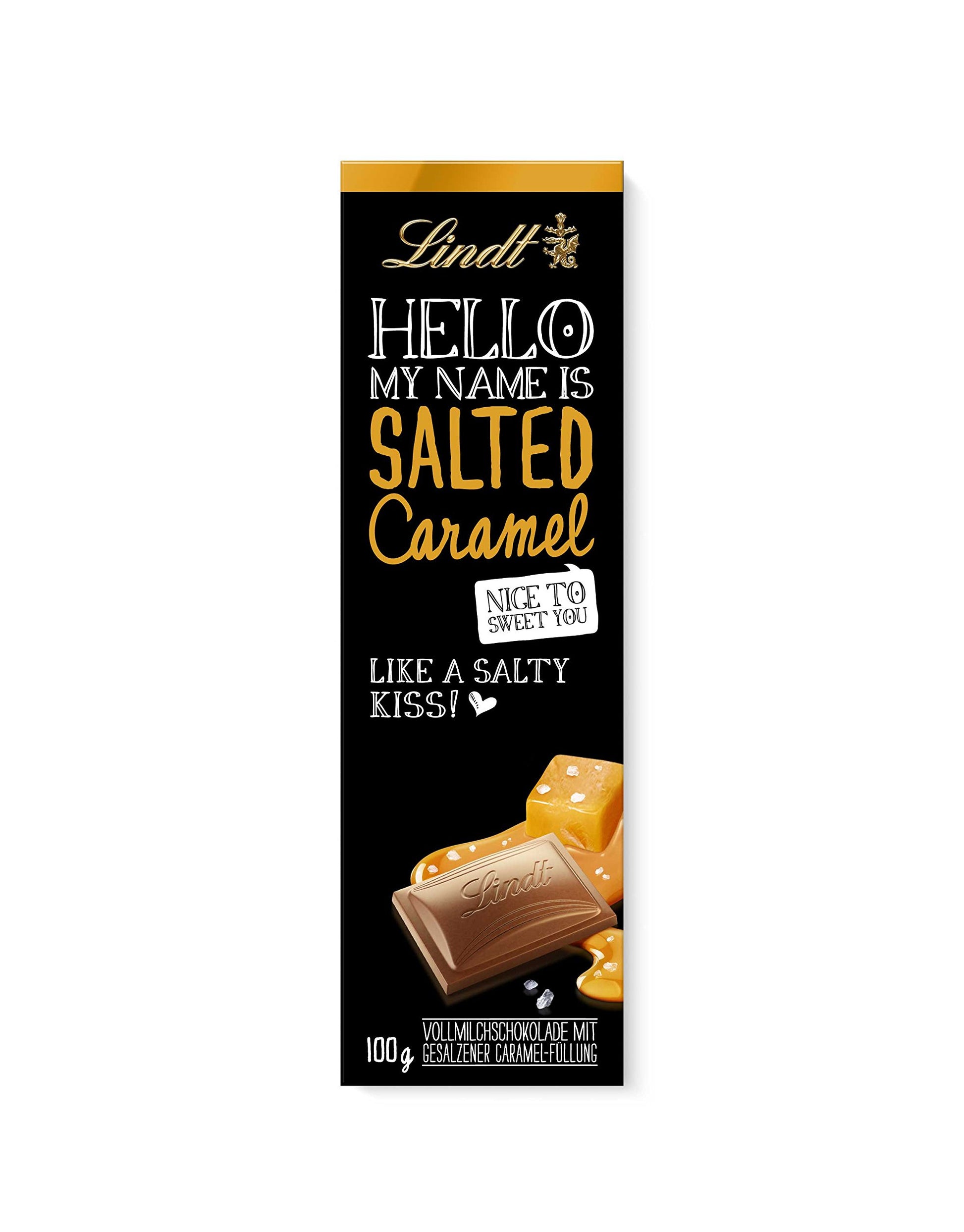 Lindt Hello Salted Caramel Bar, 100g