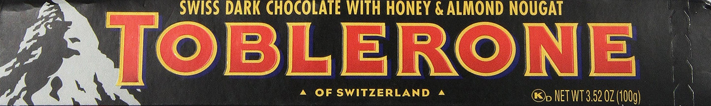 Toblerone Dark Chocolate with Honey and Almond Nougat Pouch, 100 g