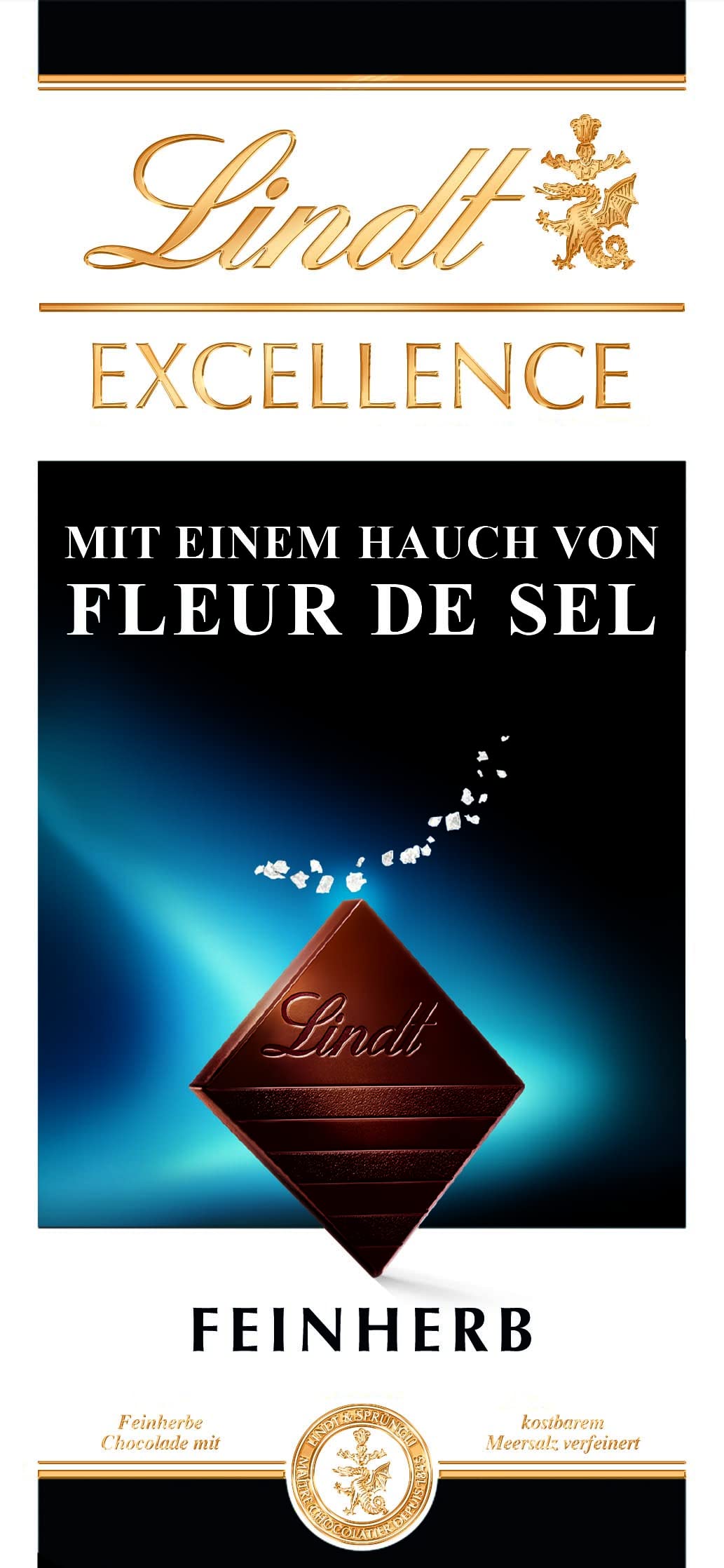 Lindt Excellence Sea Salt Touch Chocolate 100 Grams