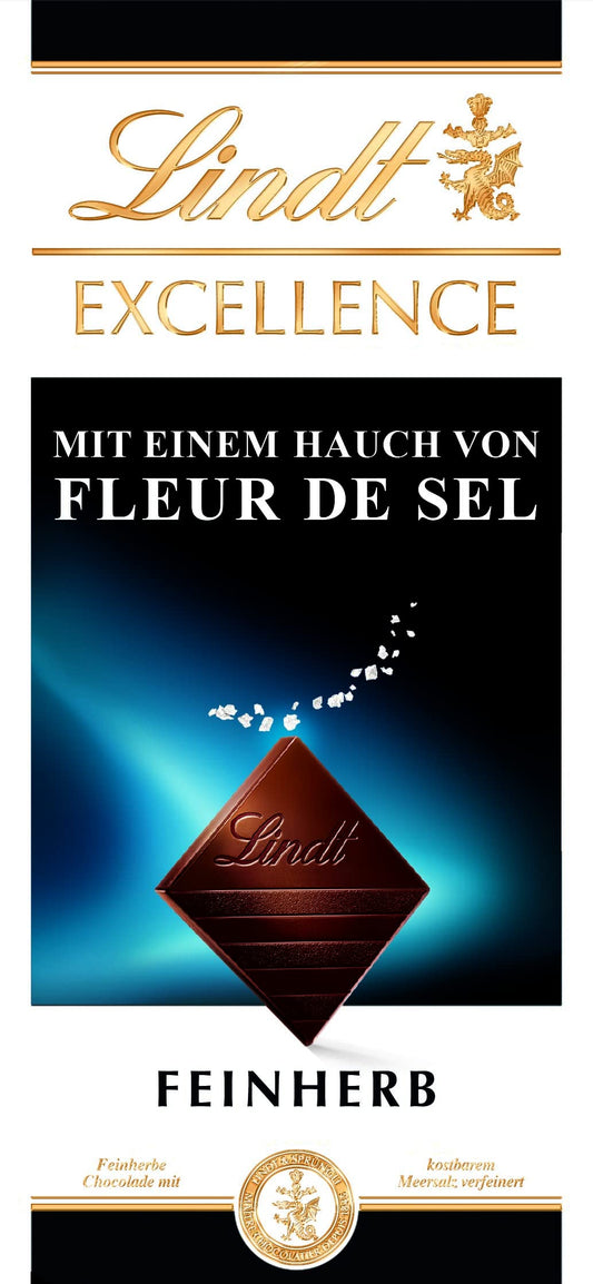 Lindt Excellence Sea Salt Touch Chocolate 100 Grams