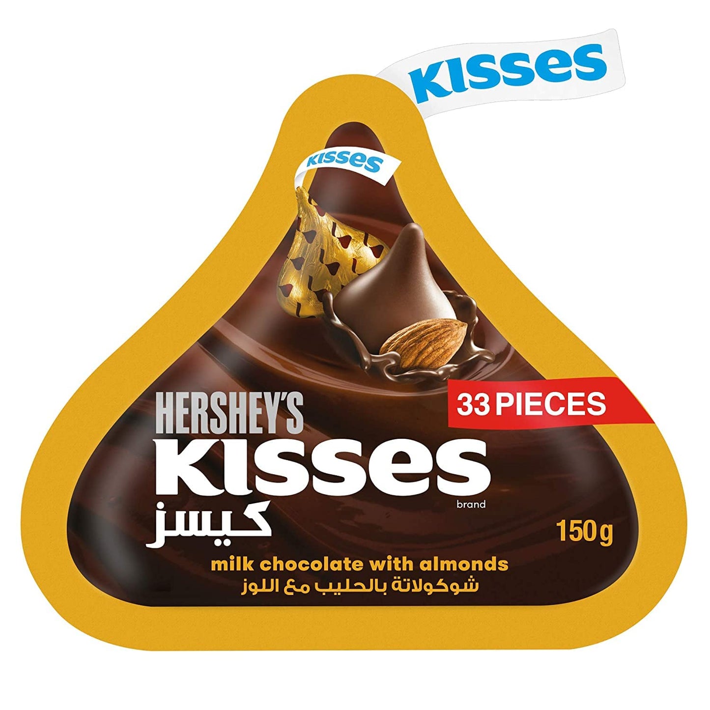 Hershey’s Kisses Milk Chocolate with Almonds, 150 g