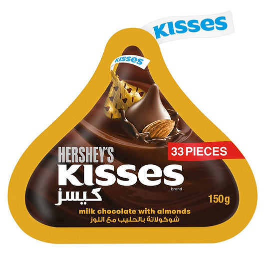 Hershey’s Kisses Milk Chocolate with Almonds, 150 g