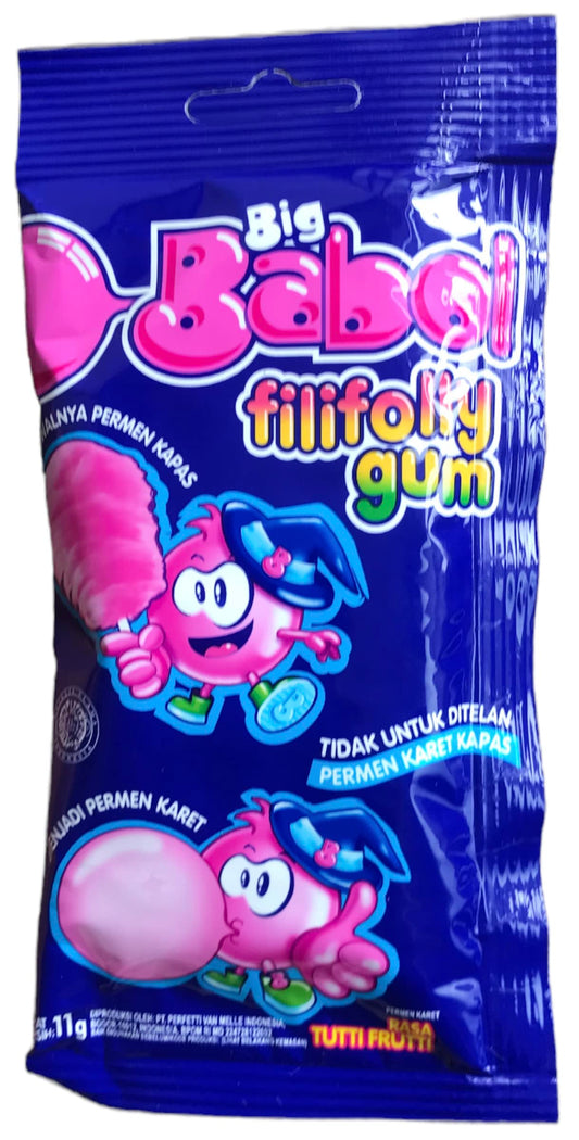 Big Babol Fili Folly Gum Tutti Fruity Flavour 11g (Pack Of 6pc X 11gm Each)