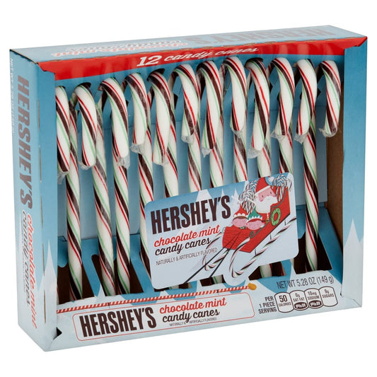 Hershey's Candy Cane Chocolate Mint Flavour Specialy Crafted For Cristmas 12 Candy 149g (USA)