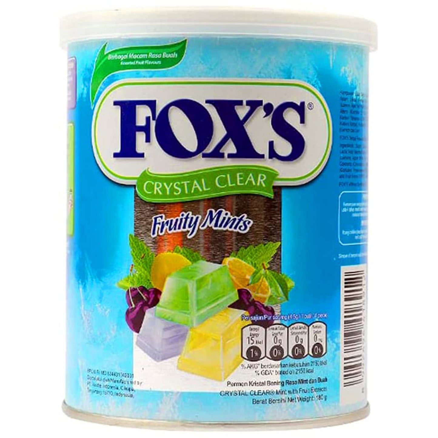 Fox's Extracts Crystal Clear Fruity Mints, 180 g