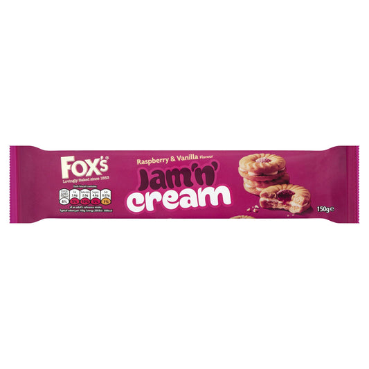 Fox`s Jam n Cream Raspberry A& Vanilla 150g