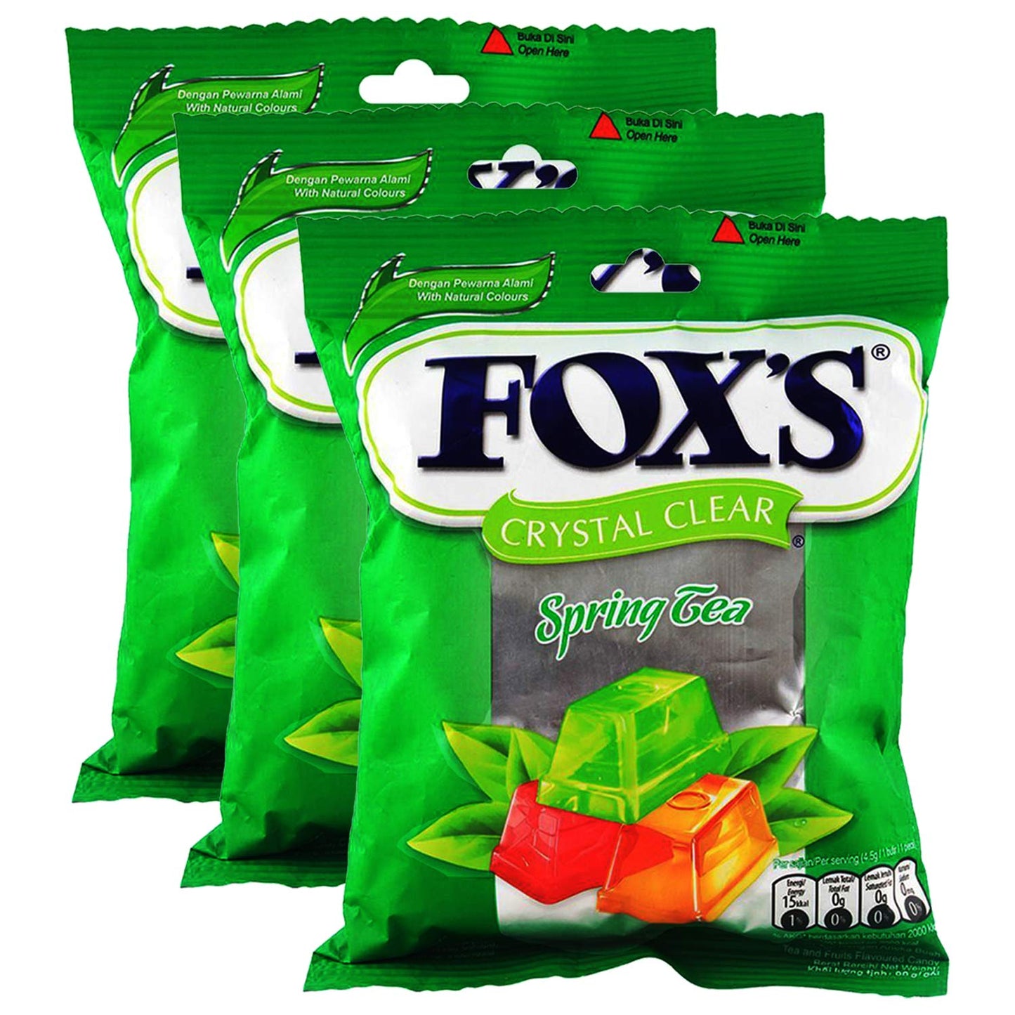 Fox's Crystal Clear Spring Tea Candy, 3 Pack, 3 x 90 g