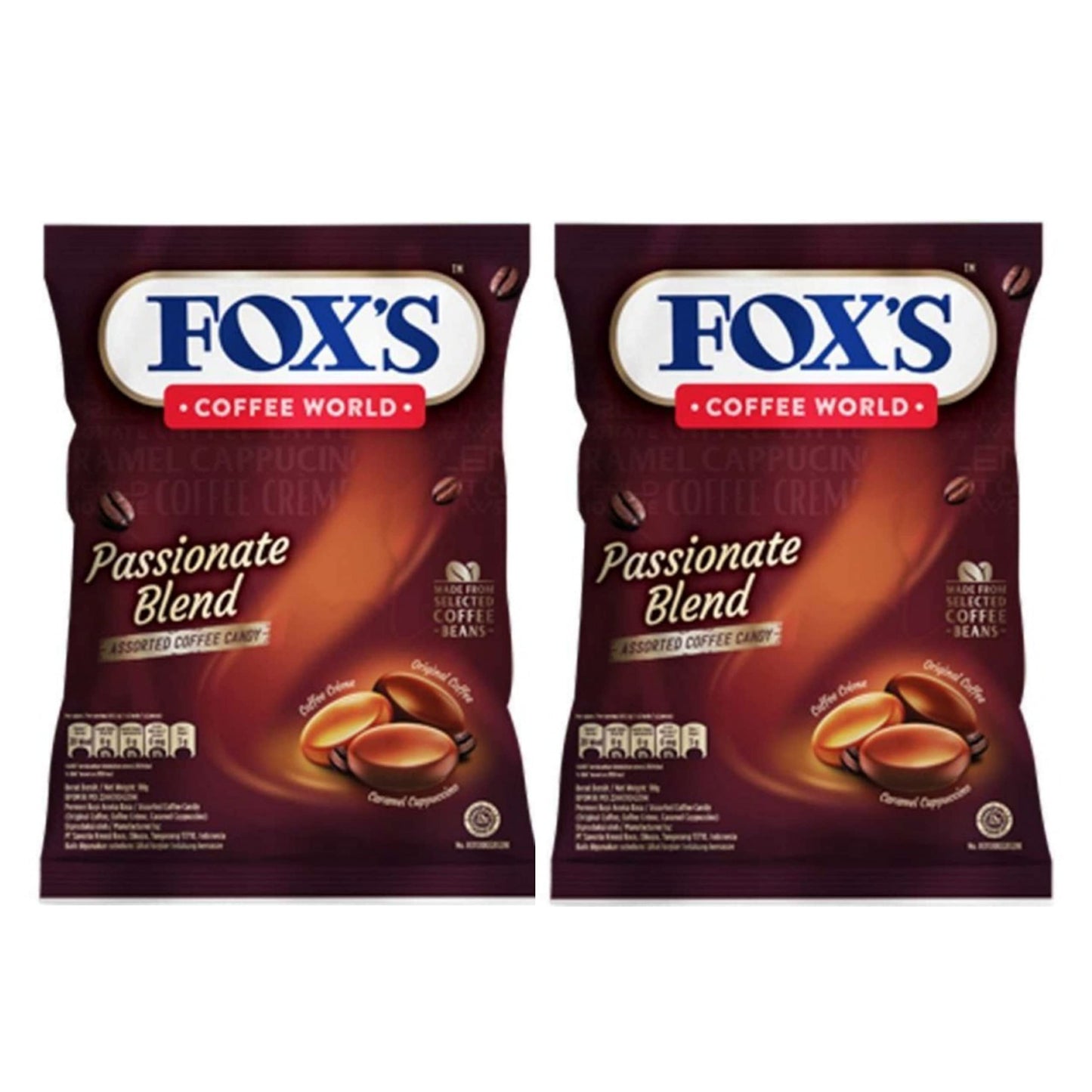 Fox's Crystal Clear Coffee World Passionate Blend Assorted Coffee Candy (125Gms (Pack of 2))
