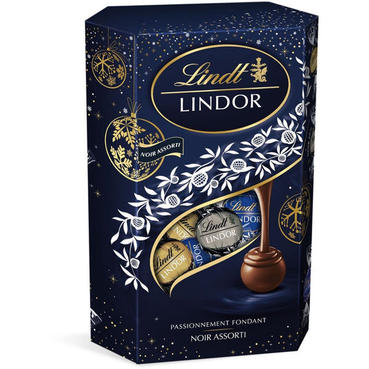 Lindt Lindor Assorted Black Festive Gift Box 337g