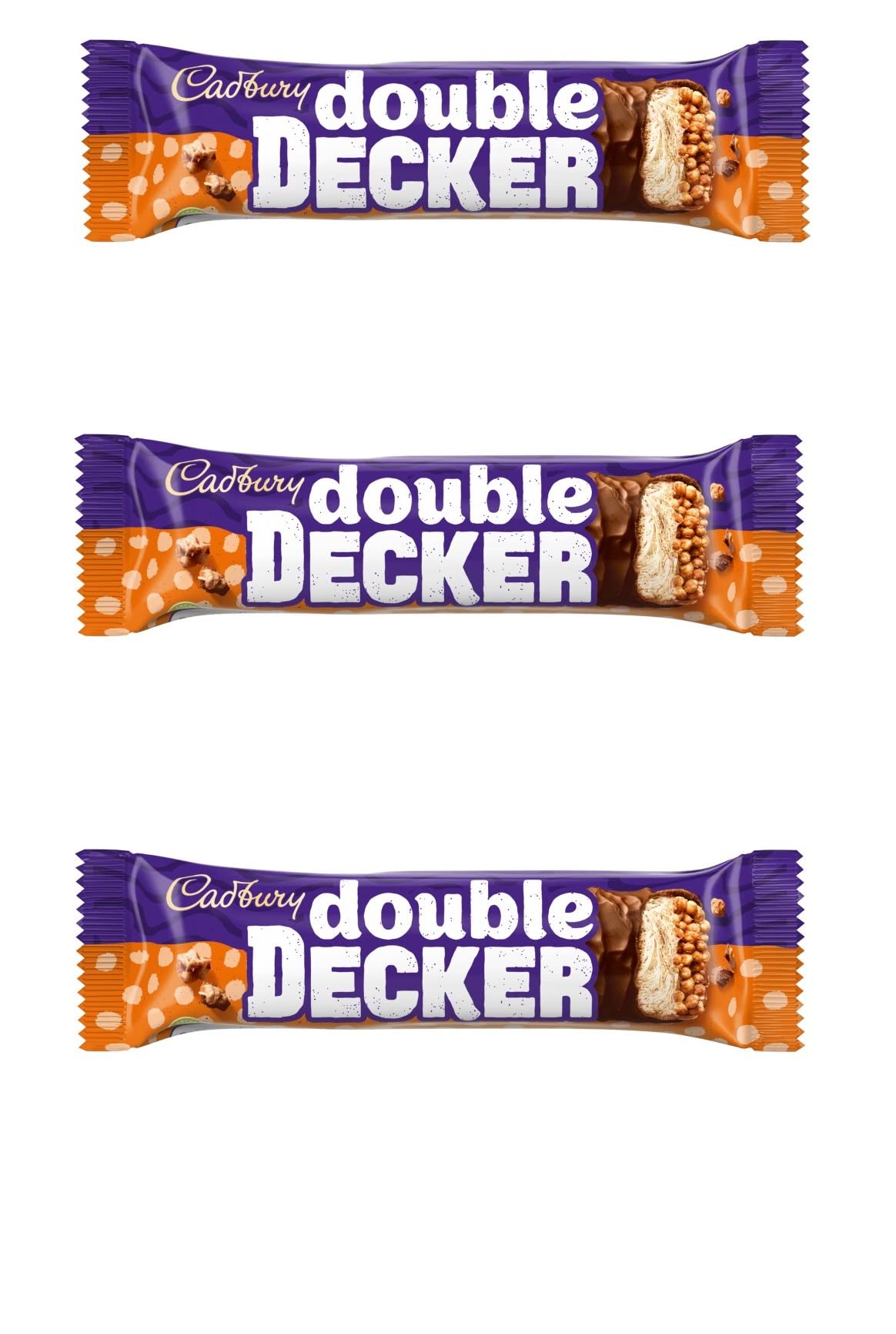 Cadbury Double Decker Milk Chocolate With Smooth Chewy Nougat & Crisp Crunchy Cereal 54.5g (Imported)