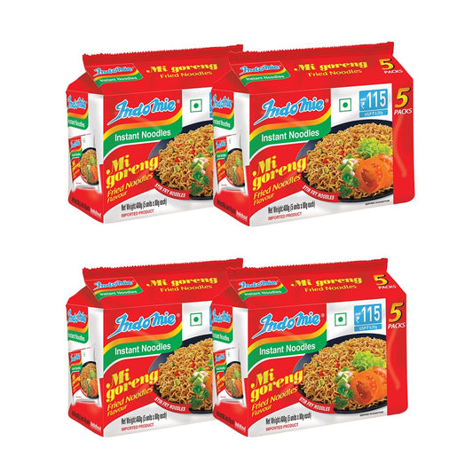 Indomie Instant Noodles Mi Goreng Fried Noodles, Bundle Pack of 20 (80g Each), Vegetarian, Authentic Indonesian Flavor, Quick and Easy Meal, Spicy Savory Stir-Fried Noodles (Pack of 20)