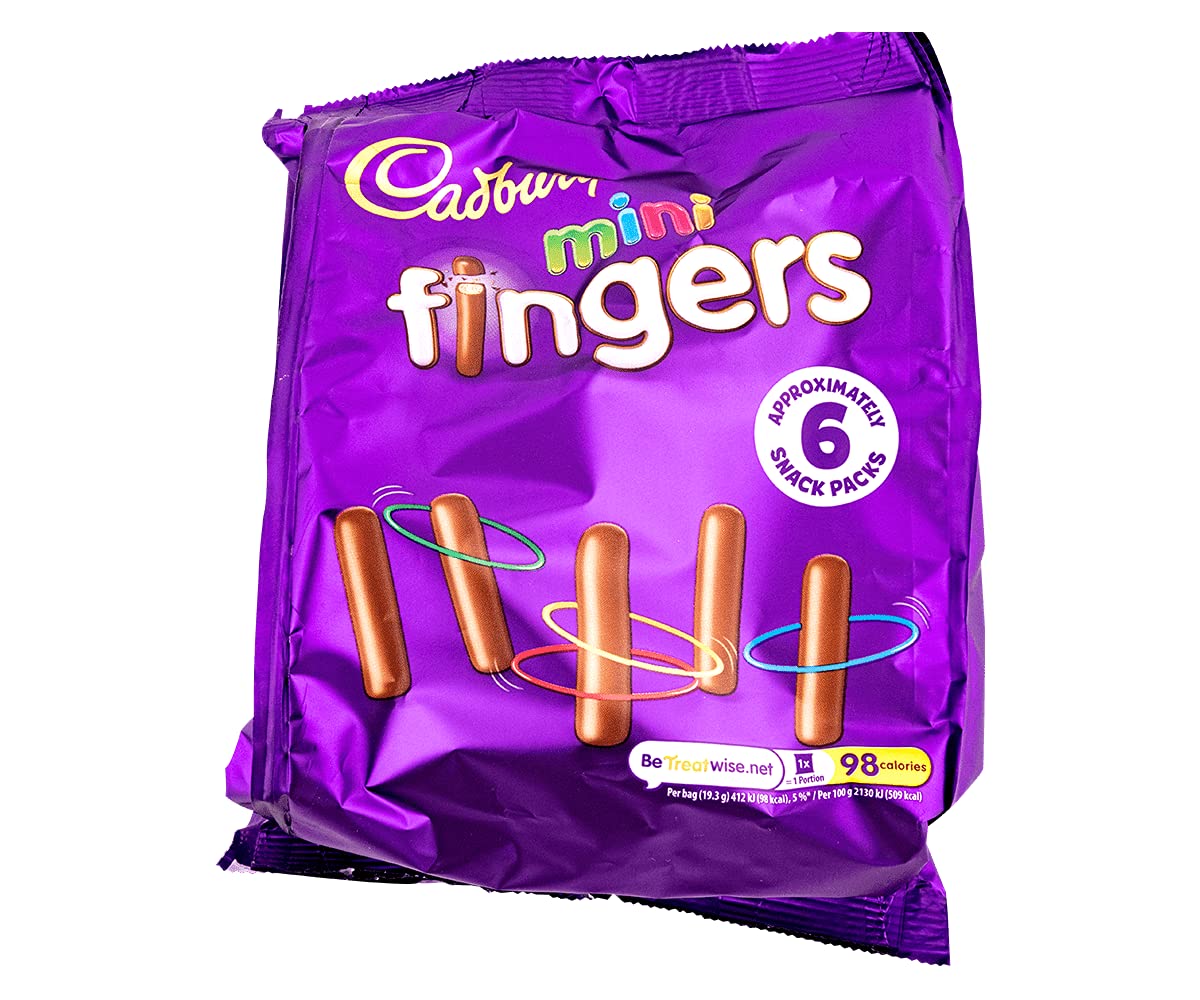 Cadbury Mini Fingers Biscuits Bag, 6 x 19.3g