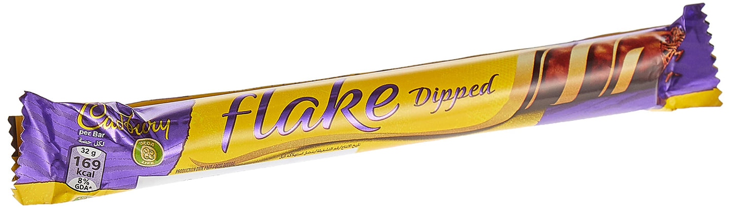 Cadbury Flake Dipped Bar 32g x 12 Pieces.