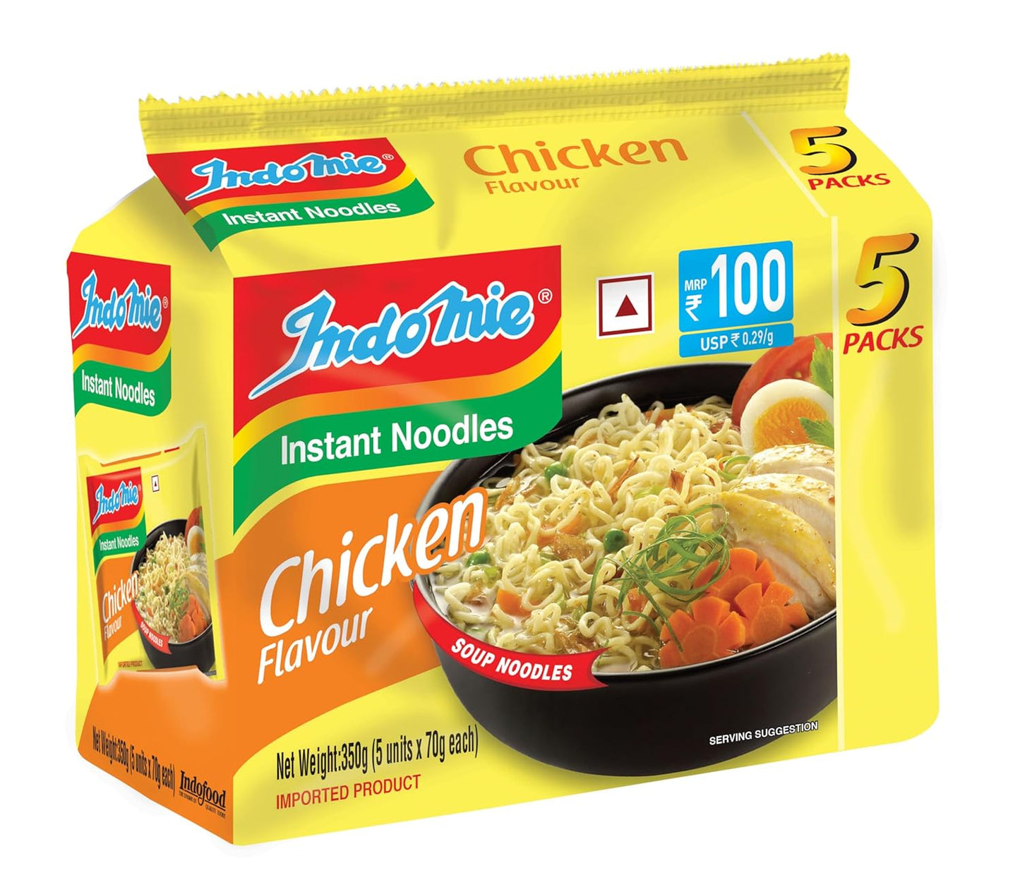 Indomie Combo Of Mi Goreng (20 Packets) Special Chicken And Chicken Flavour, 10 Packets Each Flavour (Pack of 40)
