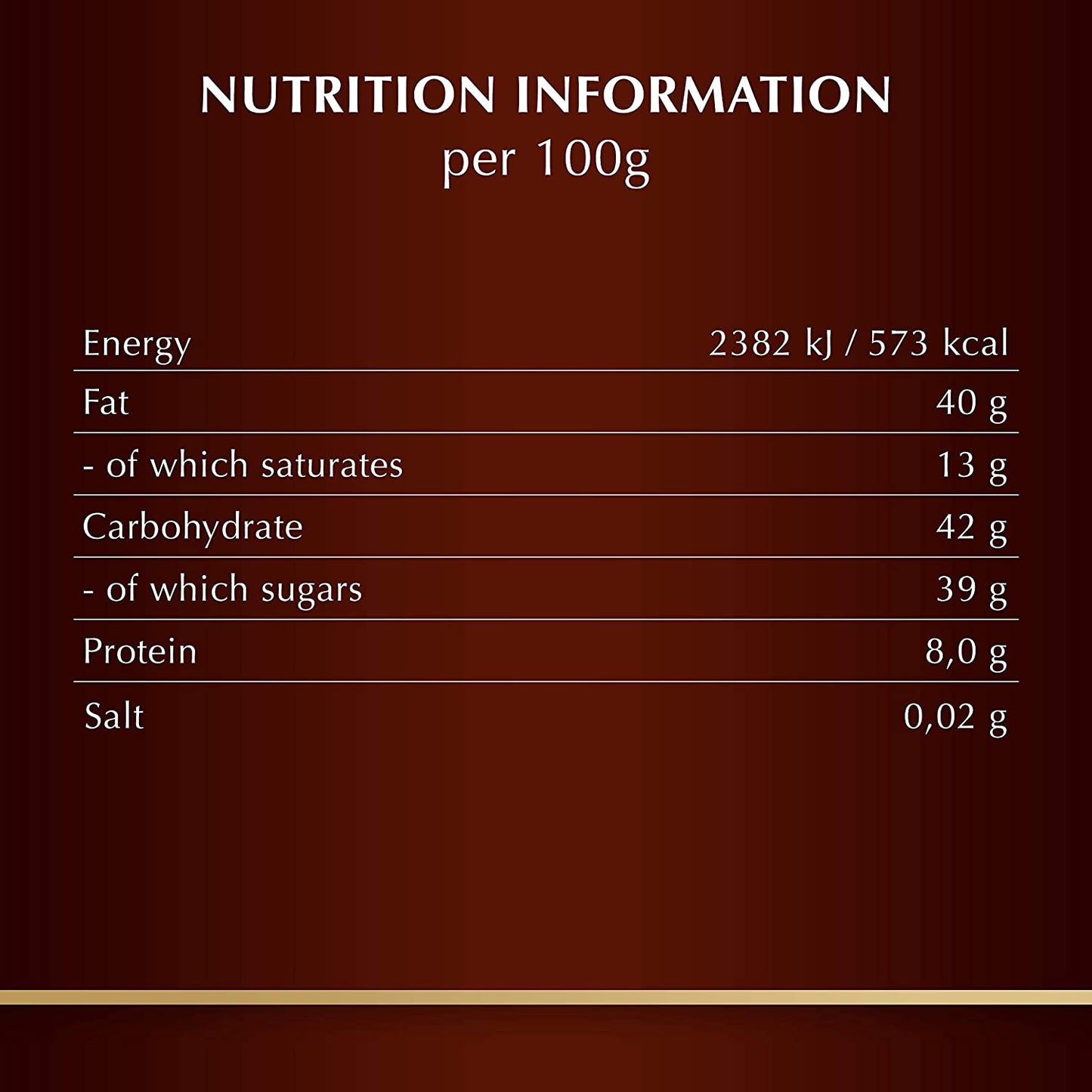 Lindt Grand Hazelnut Dark Bar 150g