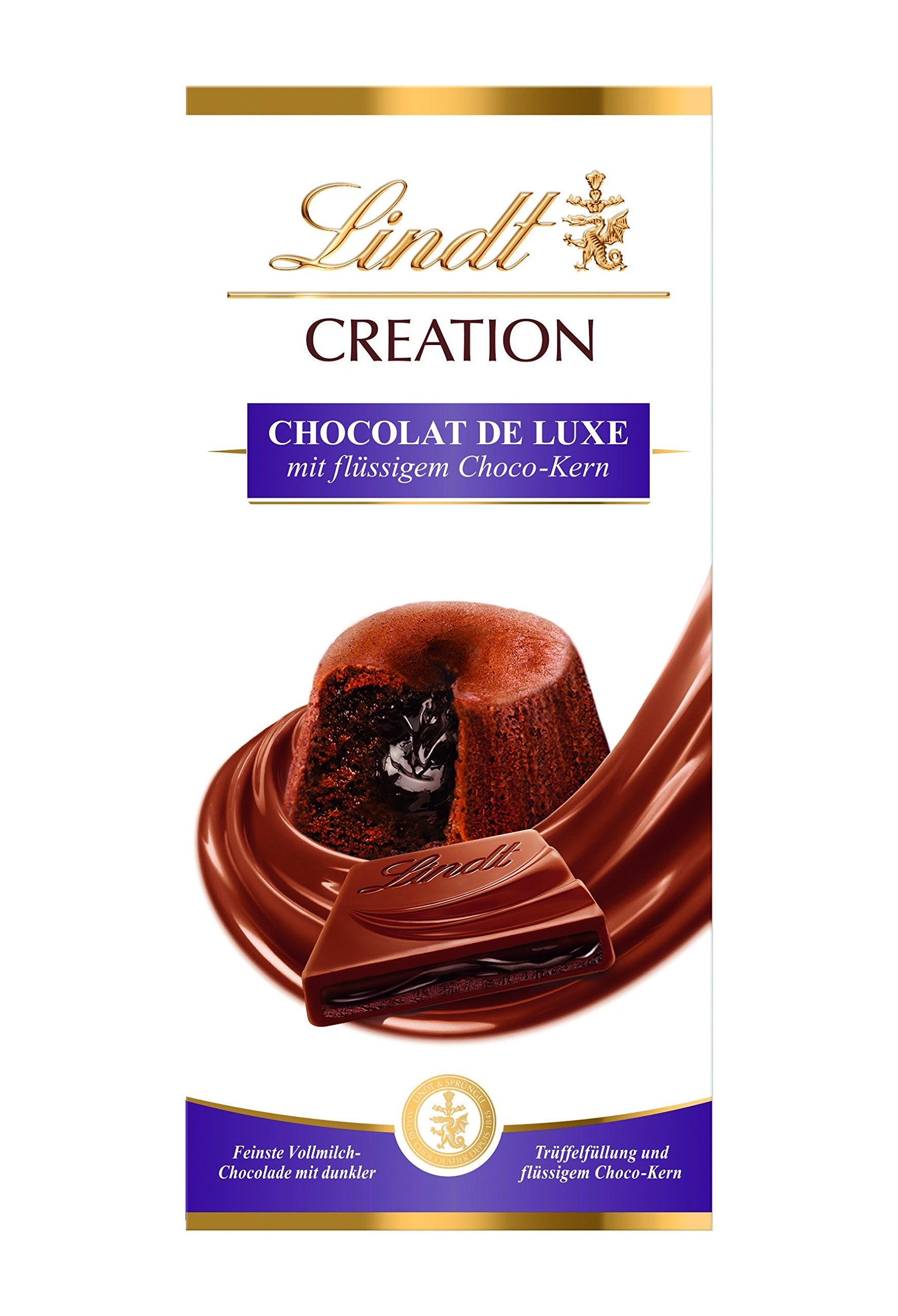 Lindt Creation Chocolat De Luxe (Extra Smooth Milk Chocolate Cake Chocolate Bar), 150g