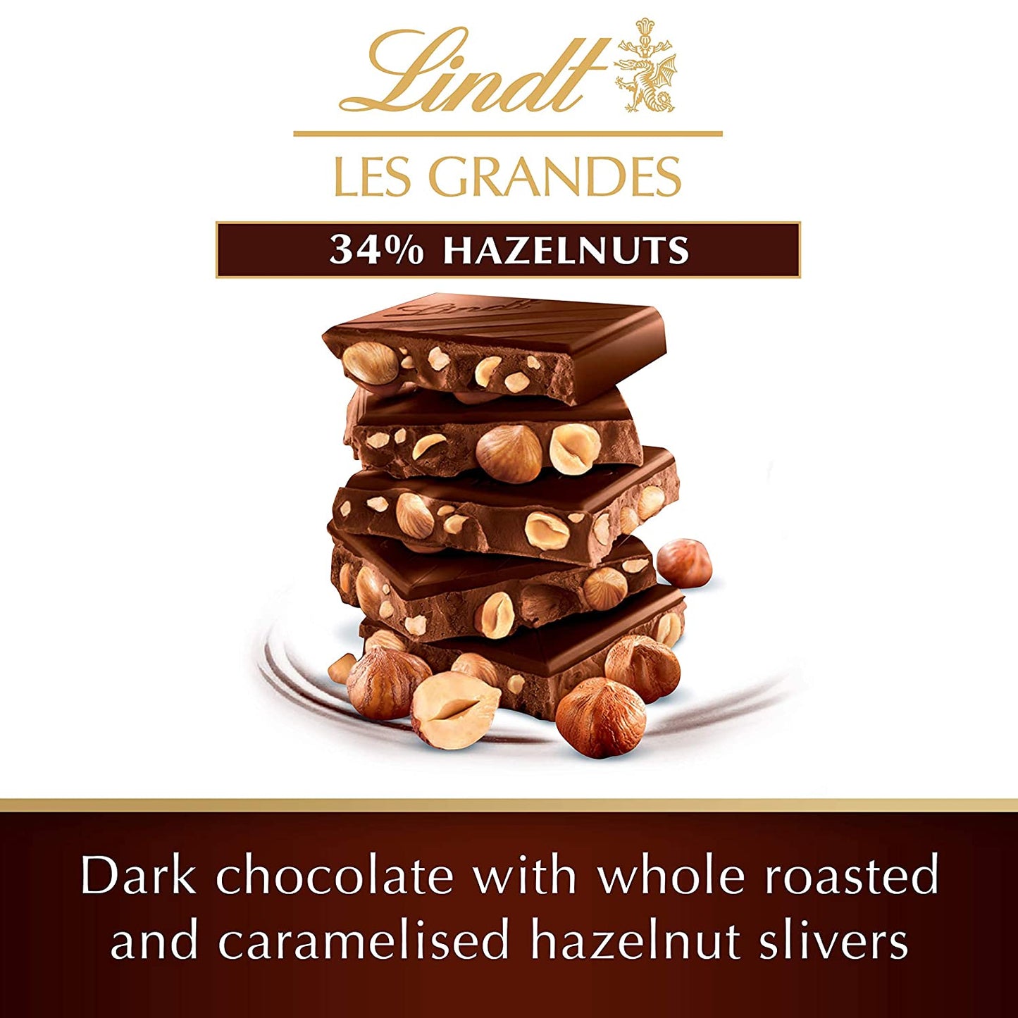 Lindt Grand Hazelnut Dark Bar 150g