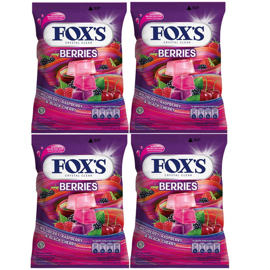 Fox's Crystal Clear Berries Candy (90Gms- Pack of 4)