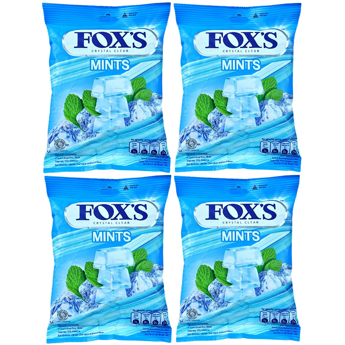 Fox's Crystal Clear Mints 90gms- Pack of 4