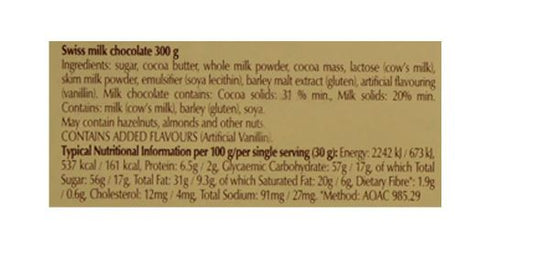 Lindt Gold Tab Milk Chocolate 300g