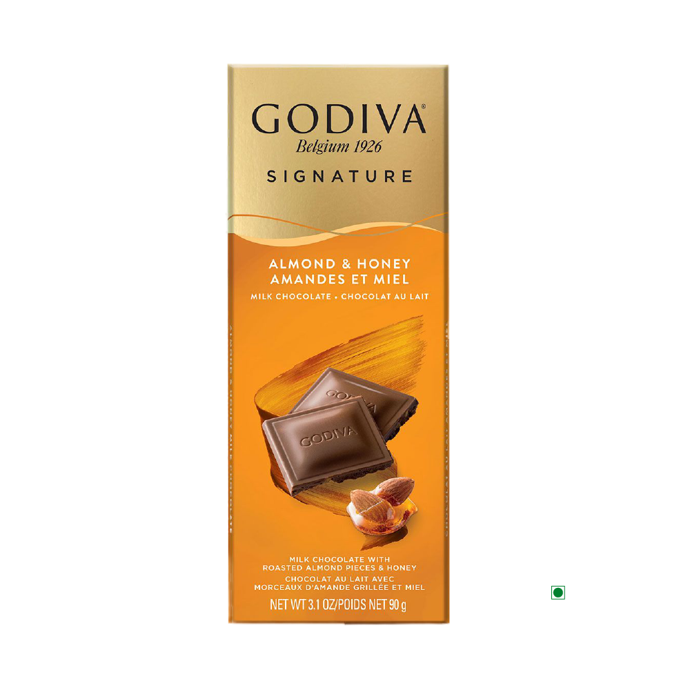 Godiva Milk Honey Almond Bar 90g