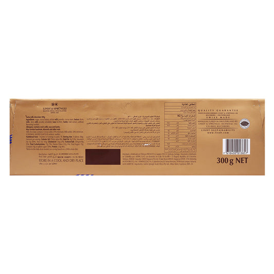 Lindt Gold Tab Milk Chocolate 300g